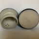 Blue stoneware water butter dish