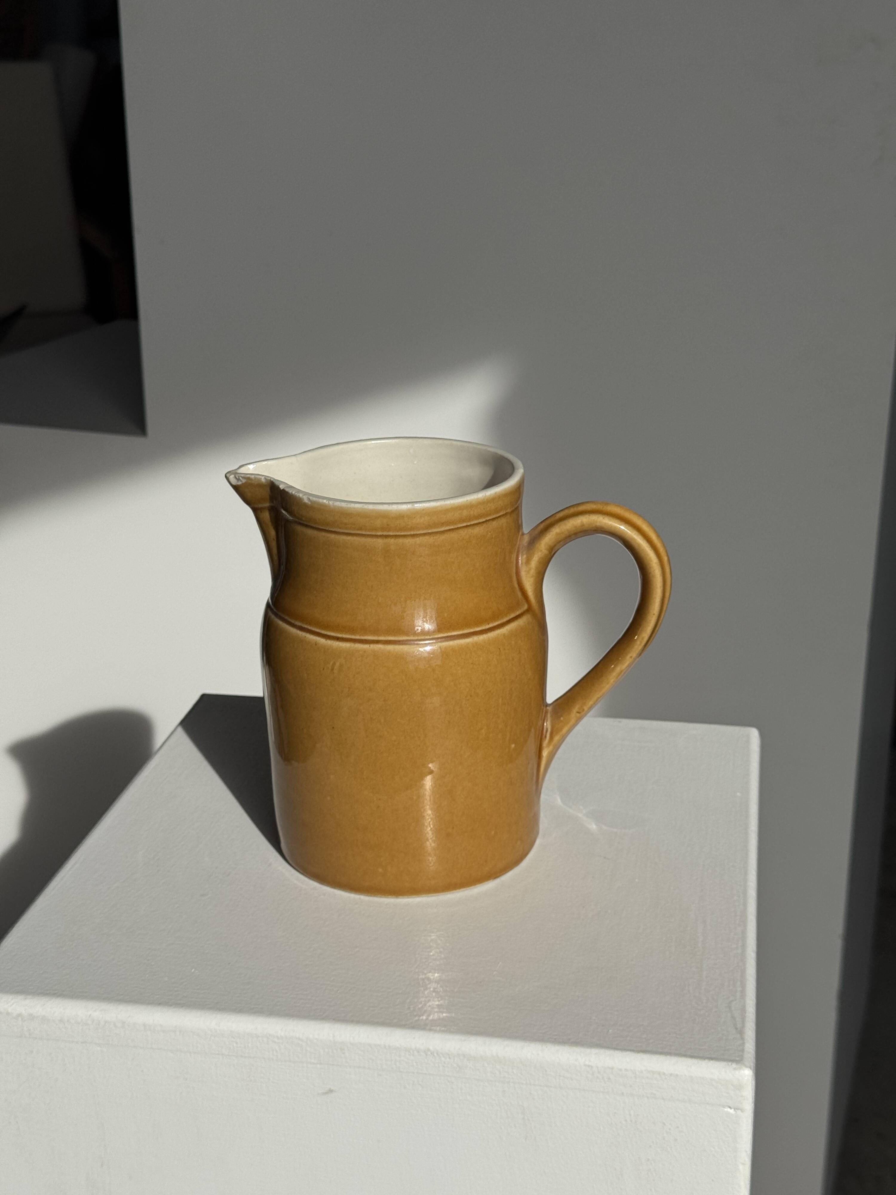 Carafe en céramique jaune Grès Kilt 1 litre H17