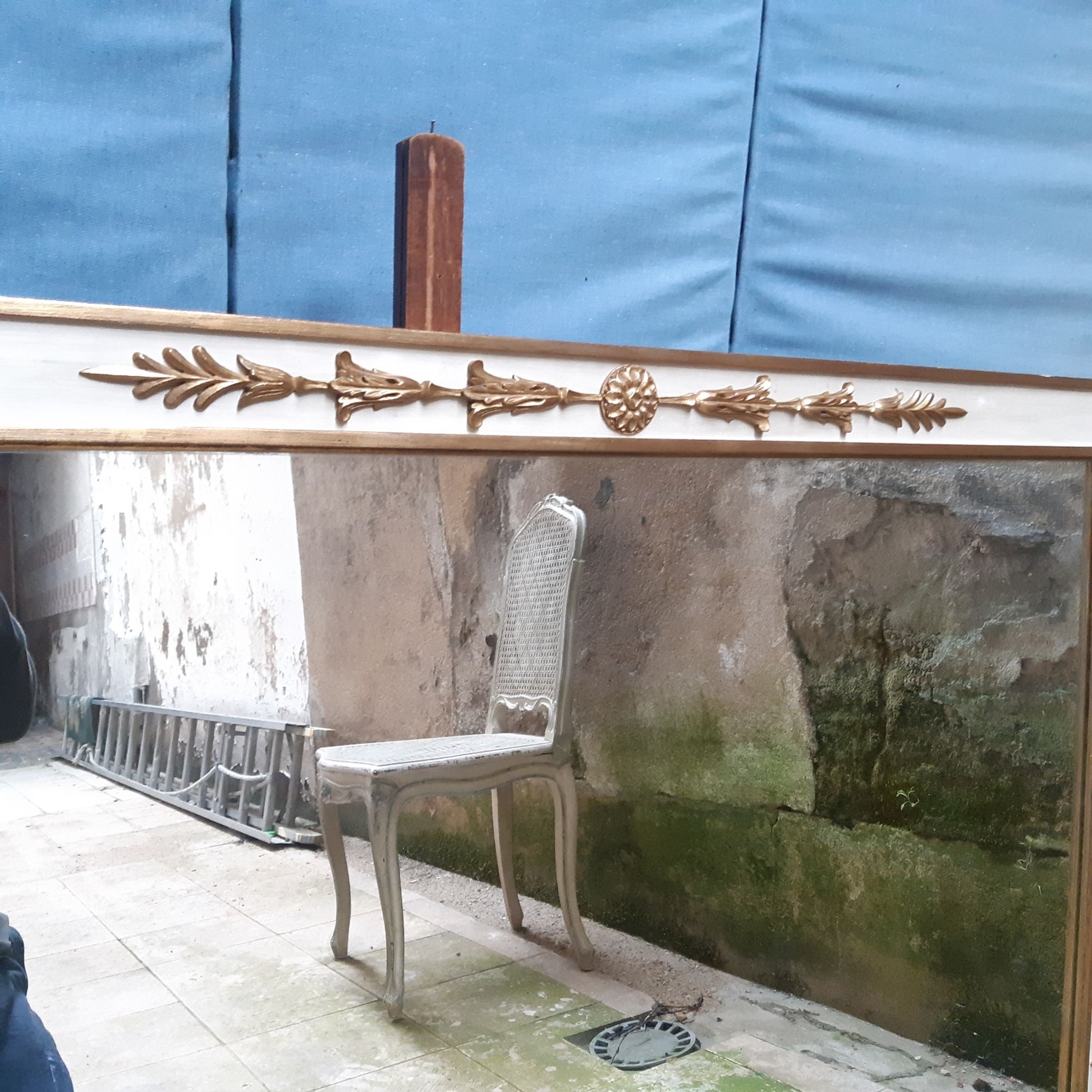 Gold and white empire mirror 130X89