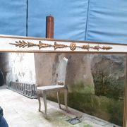 Gold and white empire mirror 130X89