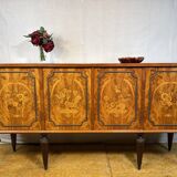 Exceptional Antique Marquetry Inlaid Hall Console / Sideboard – Circa 1900
