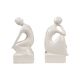 Set serre-livres homme et femme art déco style royal delft 19cm
