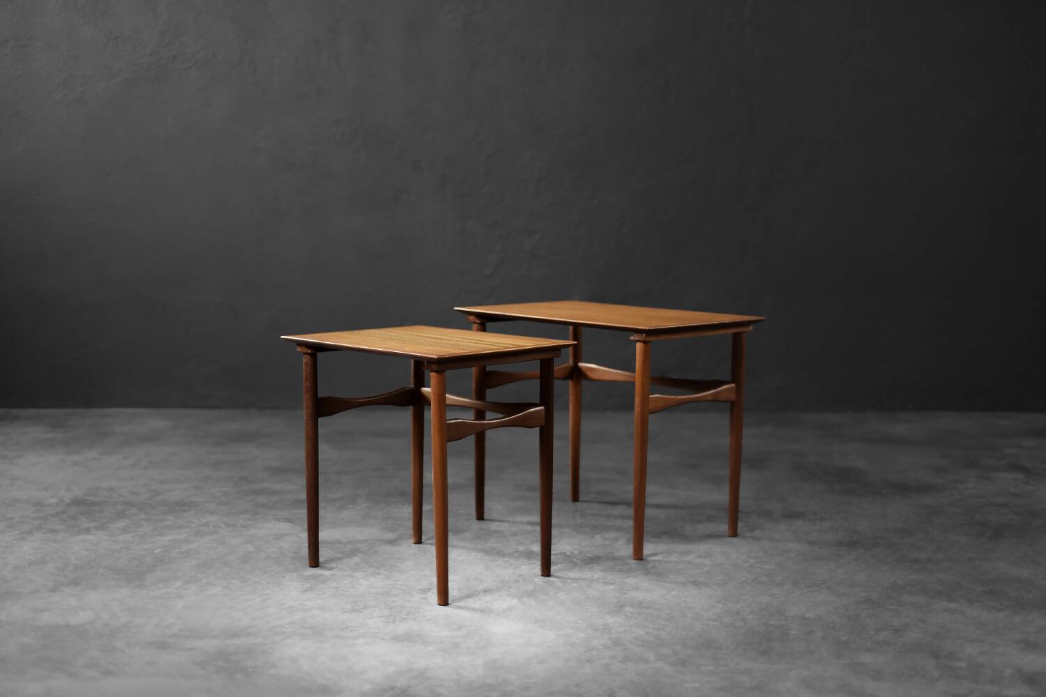 Danish nesting tables in teak, 1960s.