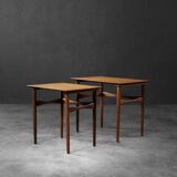 Danish nesting tables in teak, 1960s.