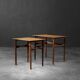 Danish nesting tables in teak, 1960s.