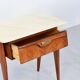 Set of 2 Italian Midcentury Rosewood and carrara bedsides tables