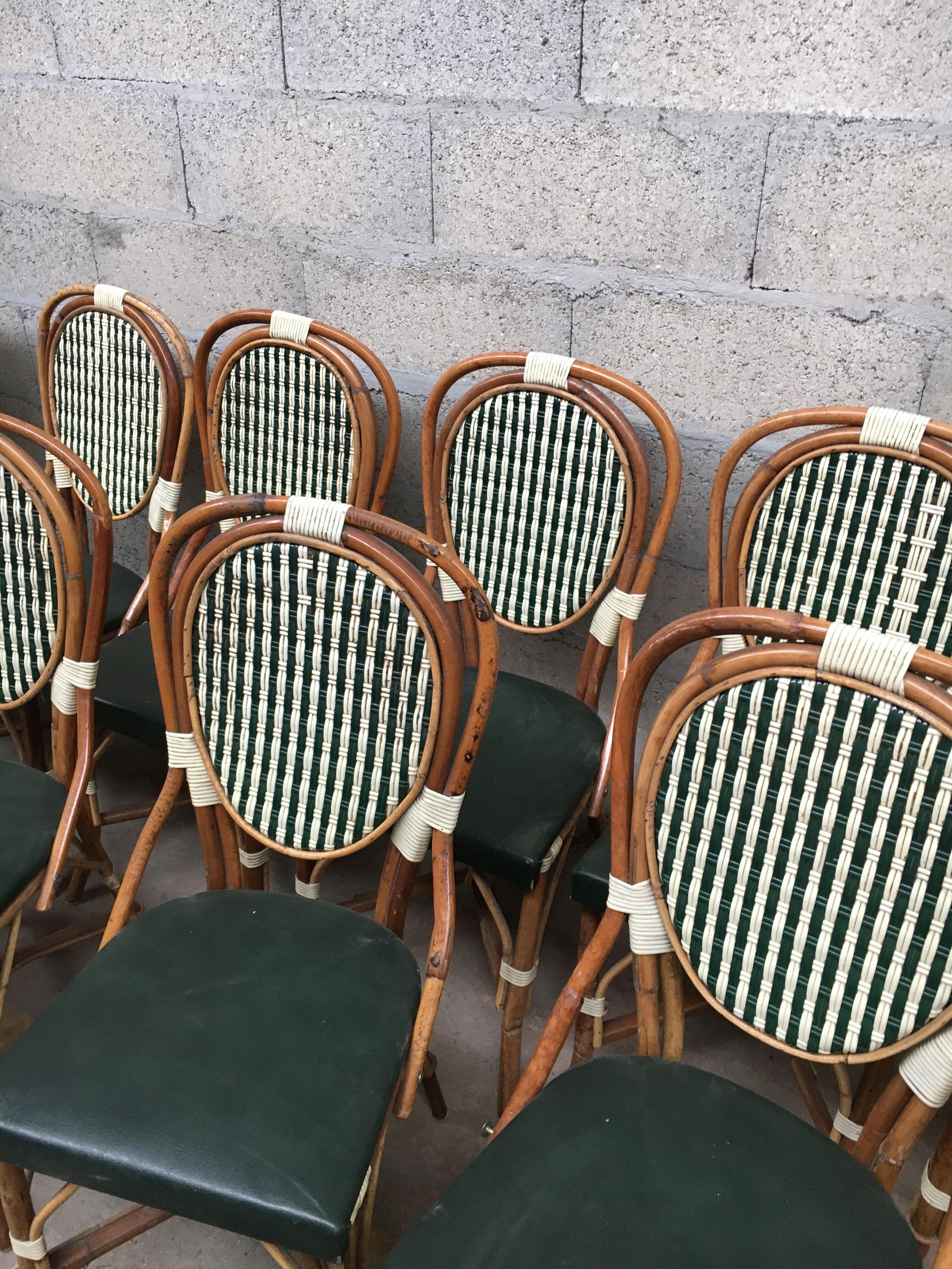 Lot of 13 parisian bistro chairs
