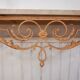 Wrought iron and marble wall console