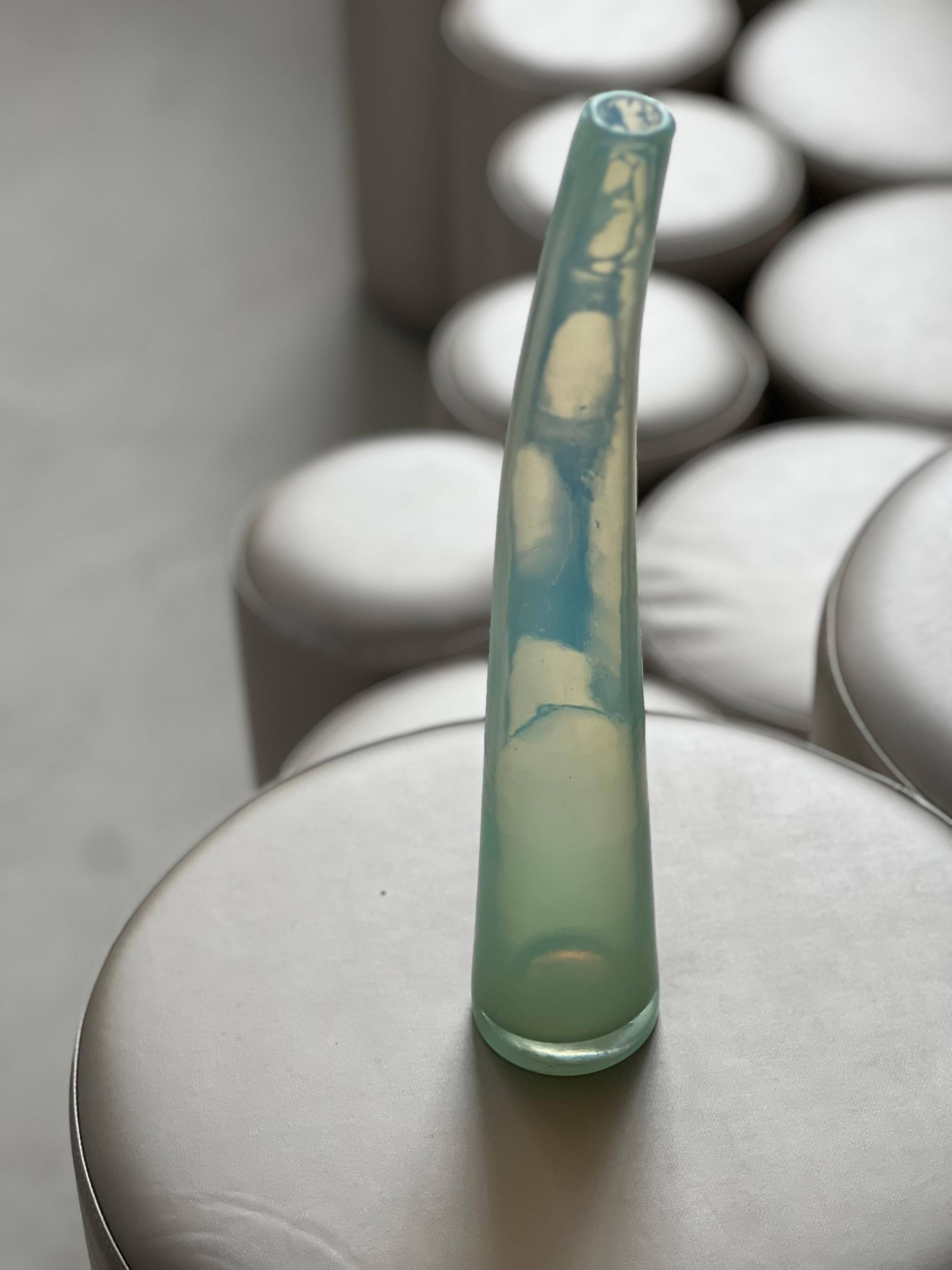 Sculptural Murano ''Lattimo'' Glass by Giusto Toso for Leucos , 1970's