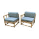 Paire de fauteuils en rotin vintage