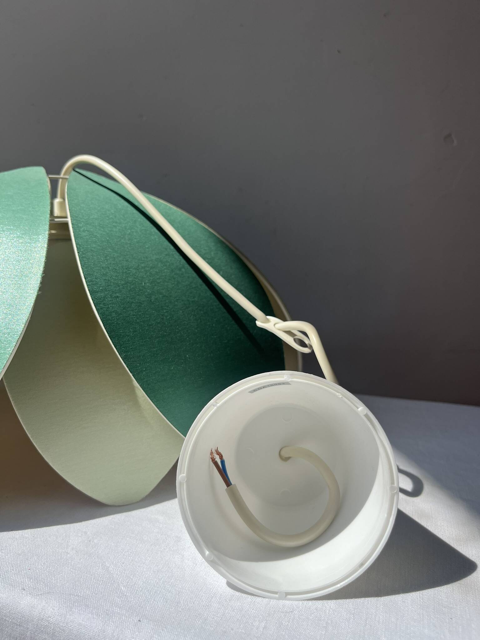 Suspension vintage fleur de lotus verte, 12 pétales