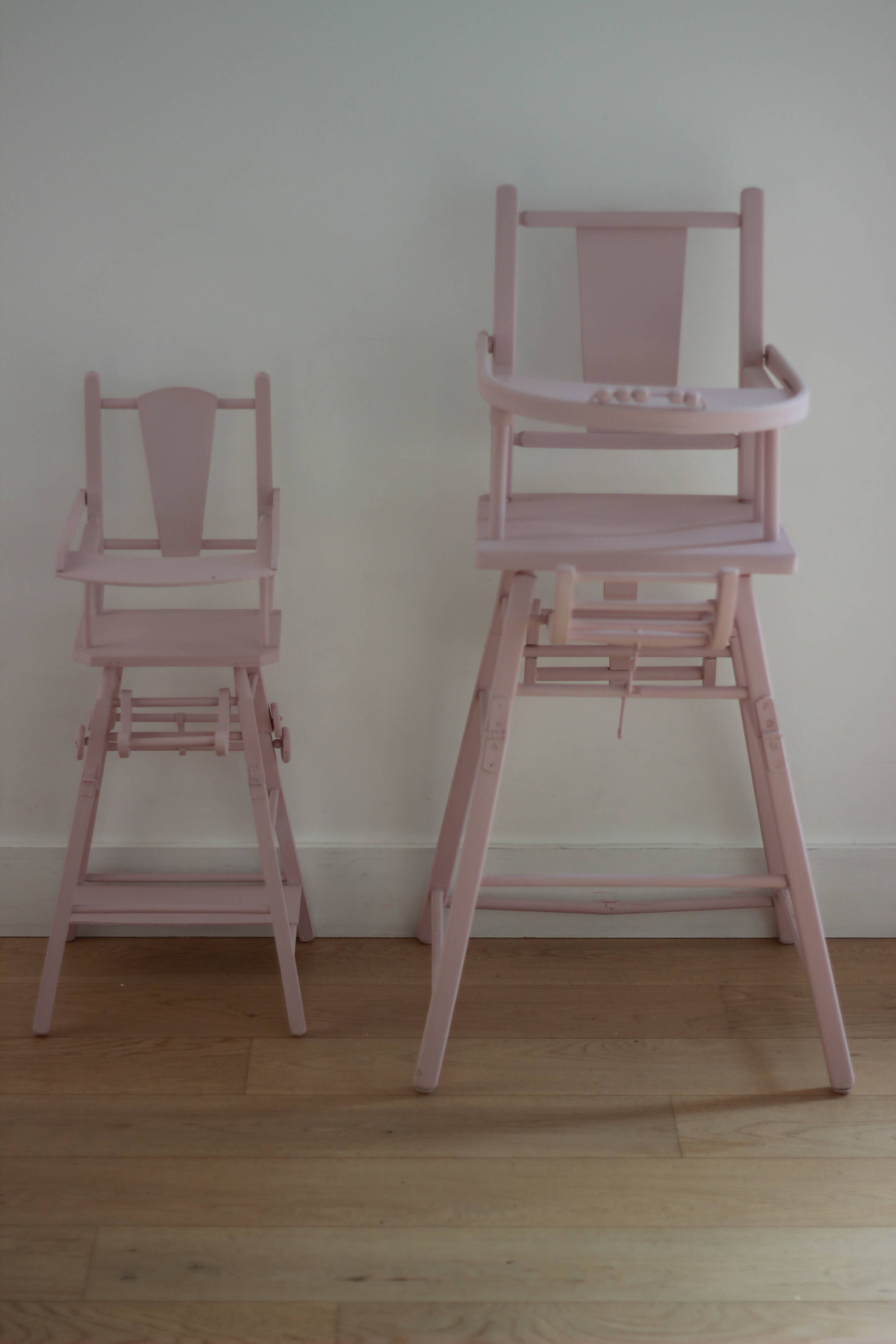 Children's wooden high chair