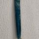 Vintage 1960s witch's eye mirror, turquoise velvet, sunburst effect - 24 x 54 cm