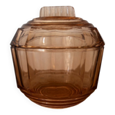 Old sugar bowl or pink glass sweet jar