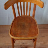 1930 curved wooden bistro chair