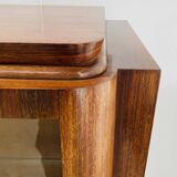 Art Deco display case in mahogany and veneer, 20th century