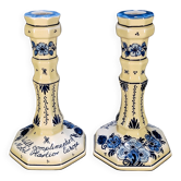 Pair of candlesticks Royal Goedewaagen Blue Delft – Holland