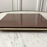 Formica flat bottom and golden border 70s