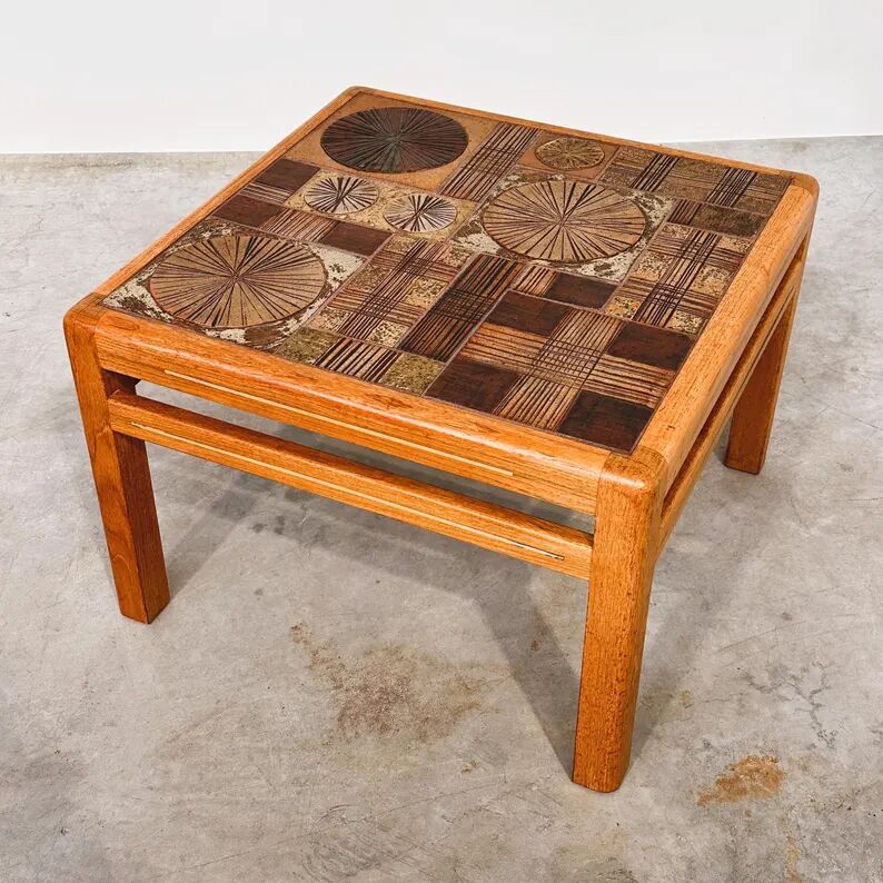 Poulsen Coffee Table for Haslev Møbelsnedkeri in Ceramic Tiles, Denmark, 1960s
