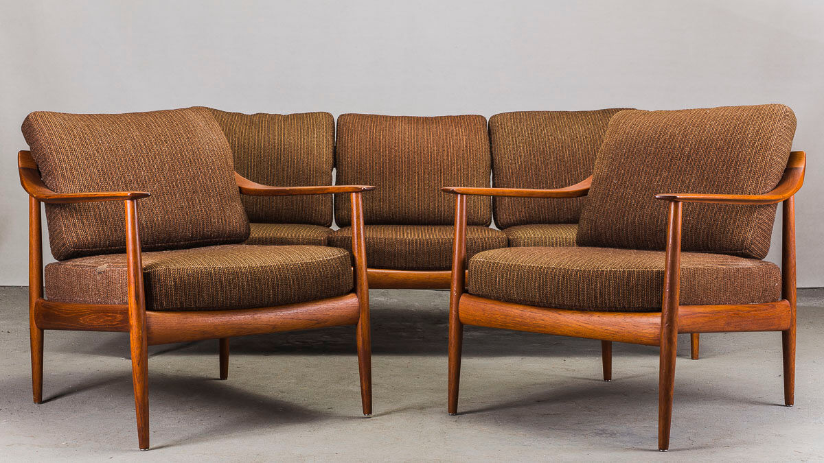 Danish teak living room set by Walter Knoll, 1960s