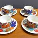 Set of 4 Mokka cups and saucers, acapulco design by villeroy & boch.