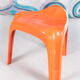 Tabouret vintage orange space age par Casala, 1960