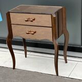 1940s Art Deco bedside table in copper mirror