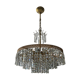Old brass chandelier and crystal grapevines
