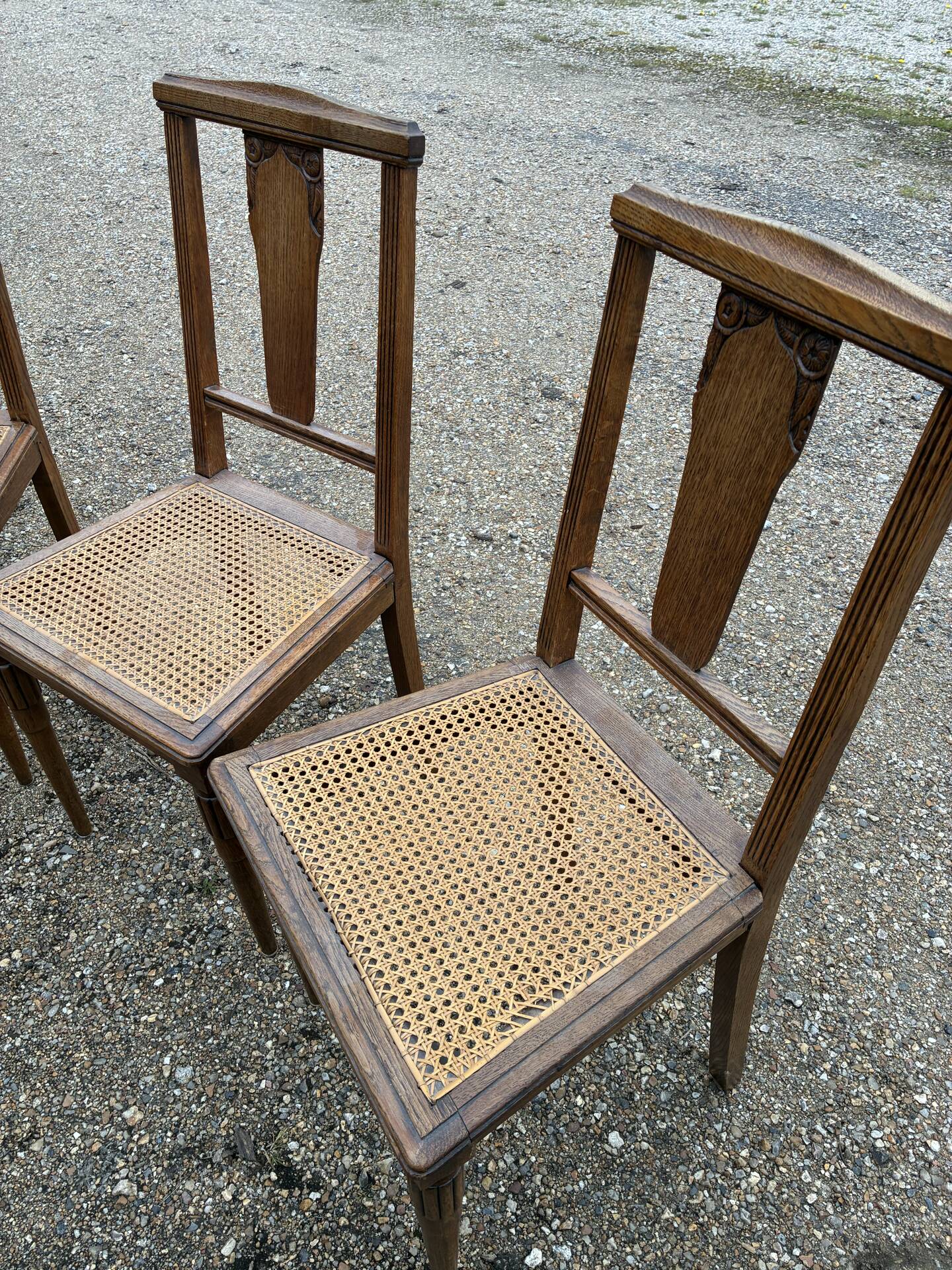 Chaises en cannage année 30-40