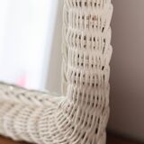 Vintage rattan mirror