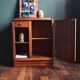 Vintage solid wood bedside table/wooden storage unit