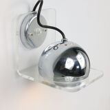 Vintage italian chrome eyeball wall lamp