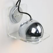 Vintage italian chrome eyeball wall lamp
