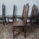 Set of 6 Art Deco oak chairs