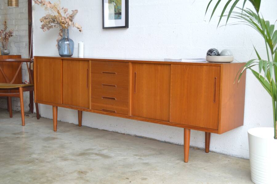 Teak sideboard by Nils Jonsson 220 cm