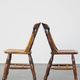 Antique set of 4 wooden dining chairs from the 19th century