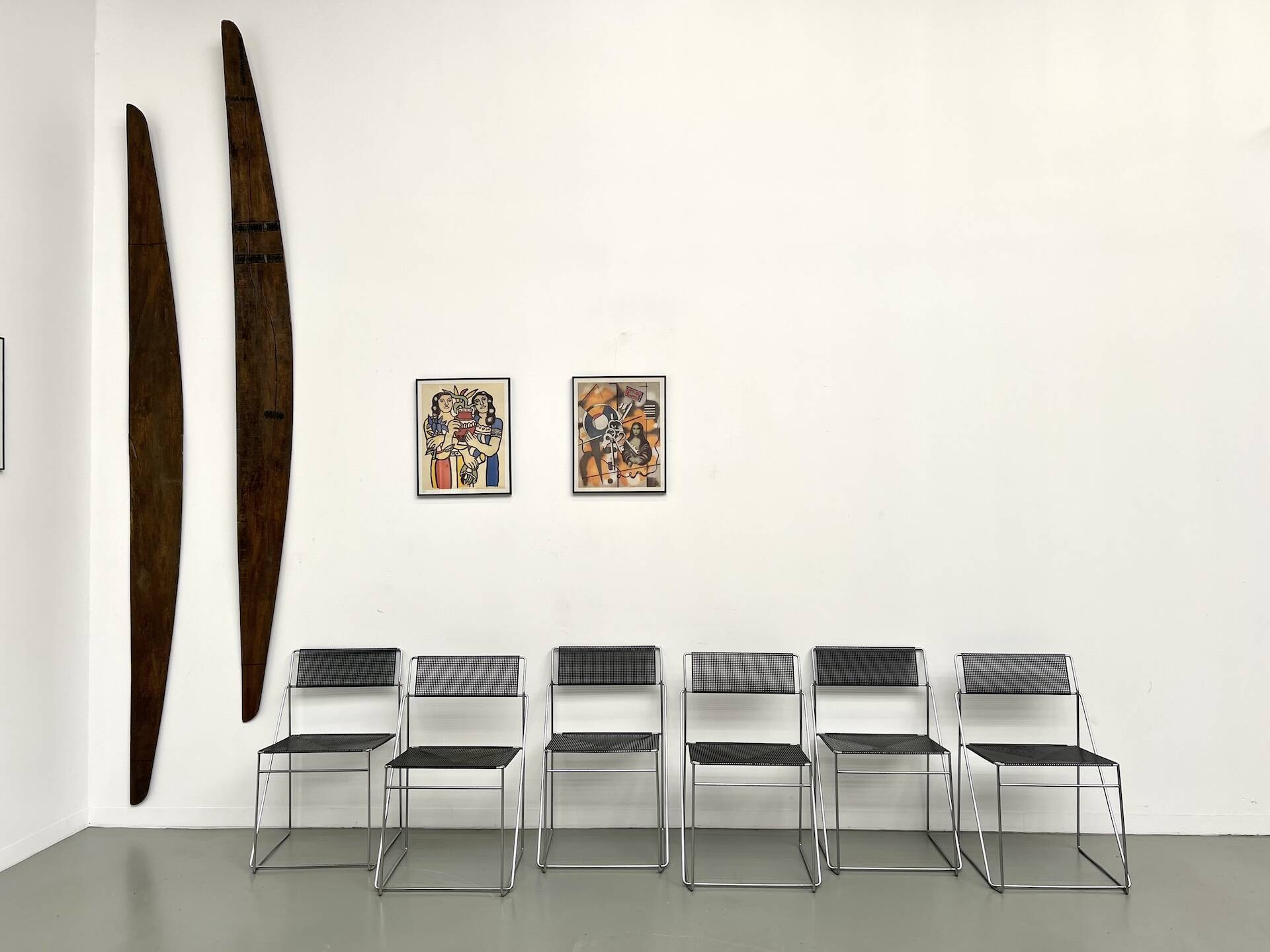 Set of 6 Nuova X-Line chairs, 1977