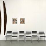 Set of 6 Nuova X-Line chairs, 1977