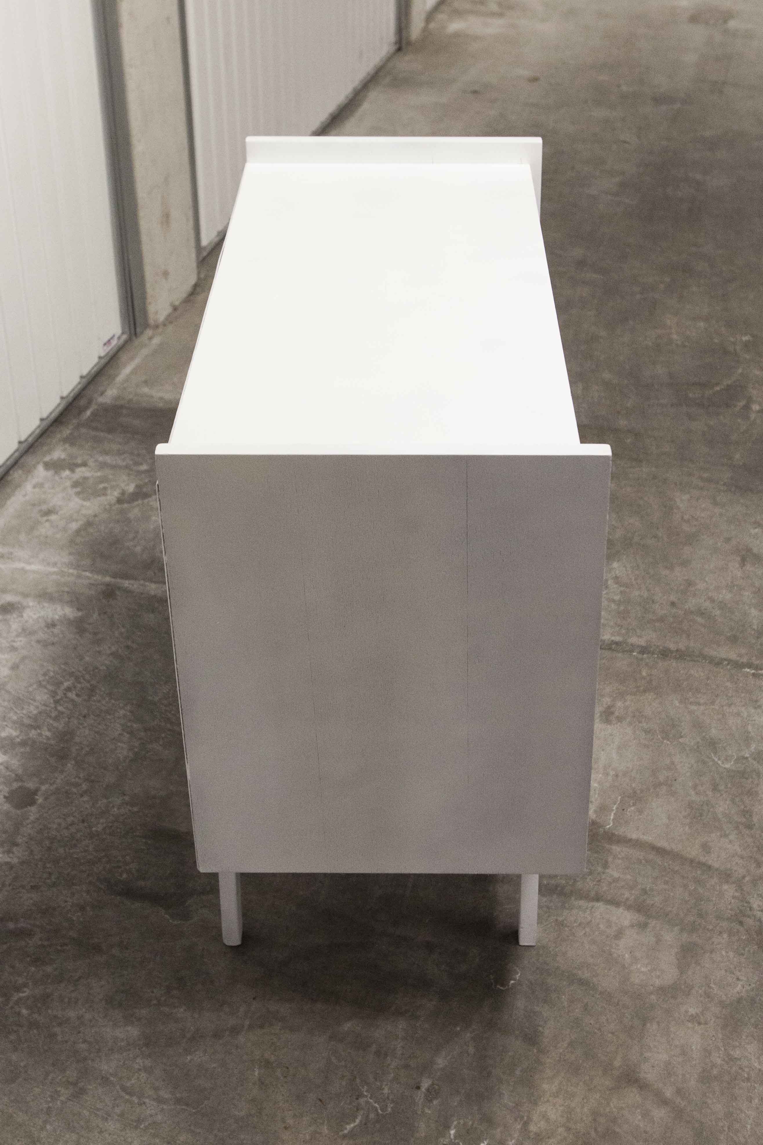 Scandinavian dresser 1960 3 drawers madeover brass bakelite