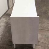 Scandinavian dresser 1960 3 drawers madeover brass bakelite