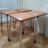 Set of 4 vintage stools from the 70s