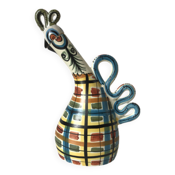 Zoomorphic ceramic bottle, Kéraluc, Georges Allier, 1950s
