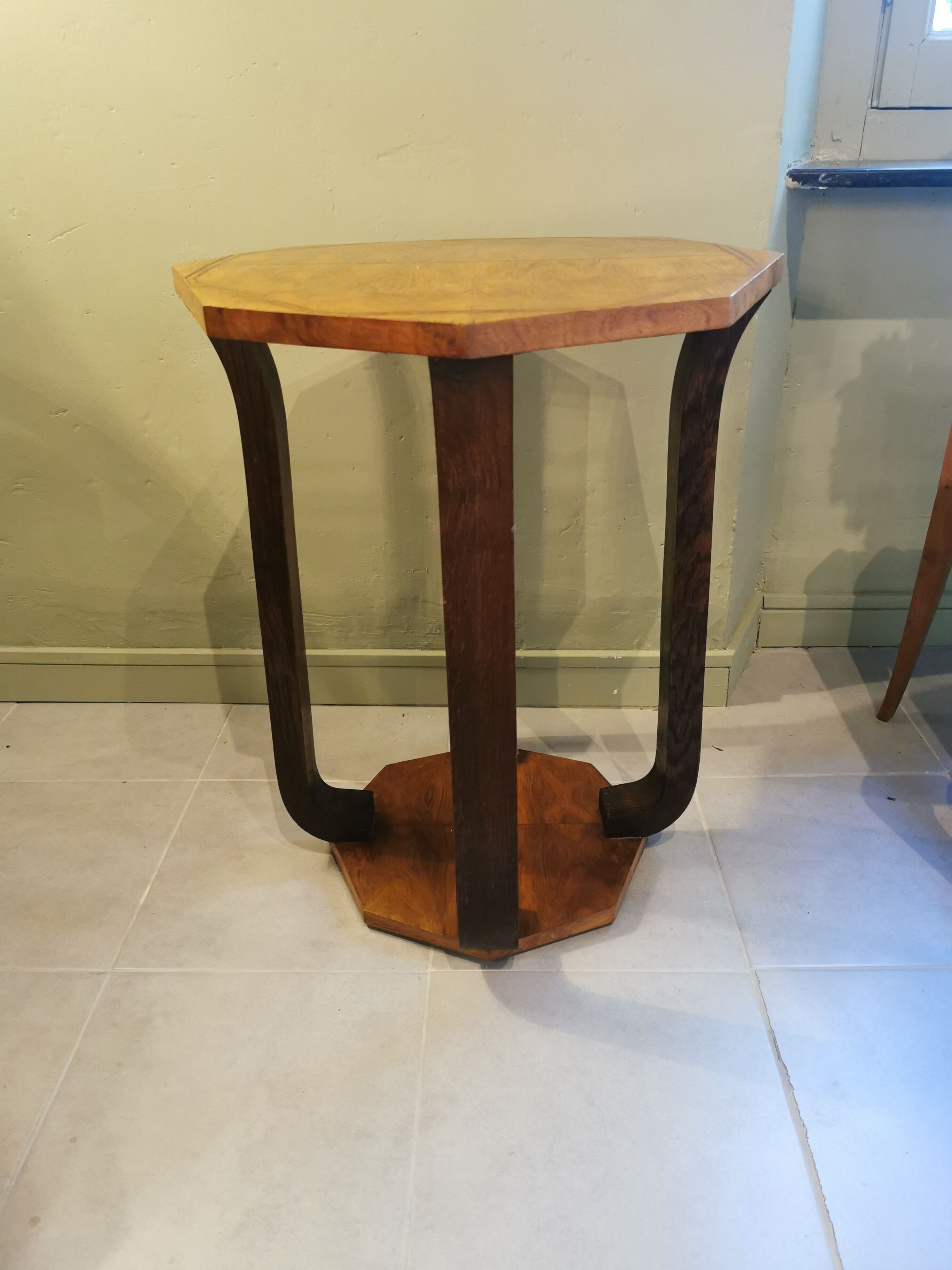 Octagonal art deco pedestal