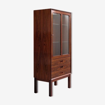 Midcentury danish display cabinet in rosewood by brouer 1960s