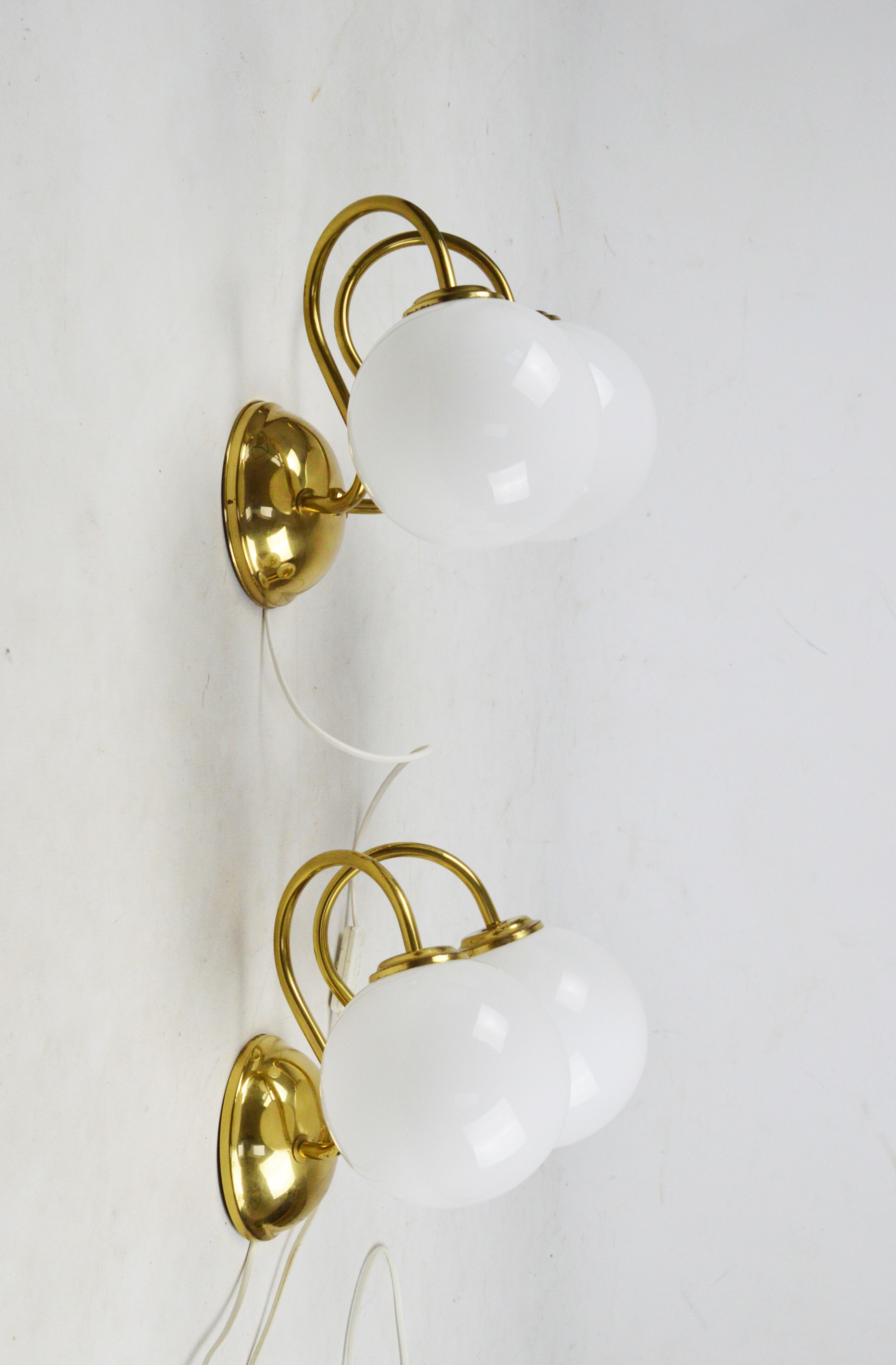 A pair of wall lamps, Poland, 1980s