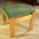 1970s bedroom stool, made of wood, metal and fabric, step stool, library stool, vintage
