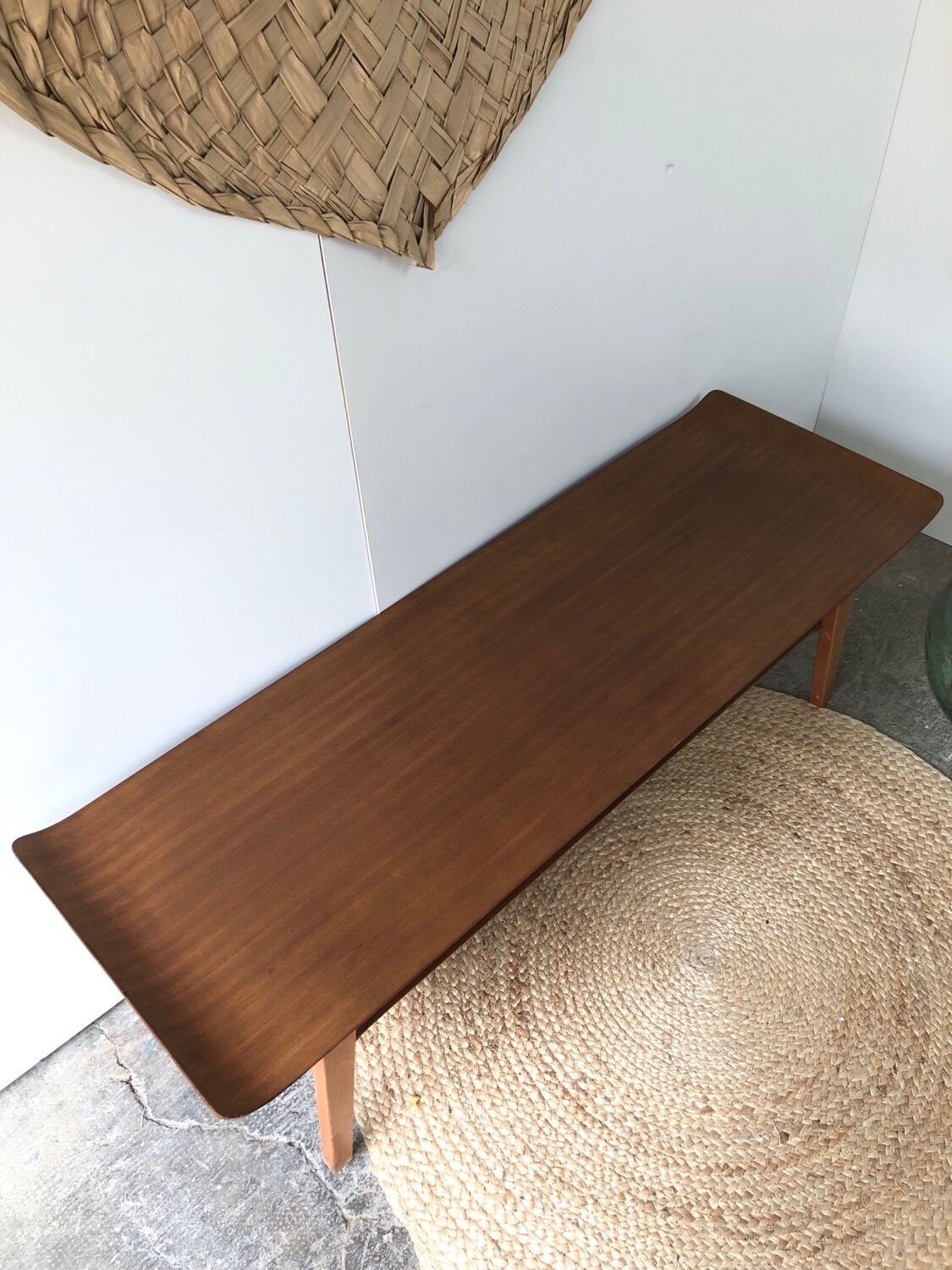 Scandinavian coffee table curved edges