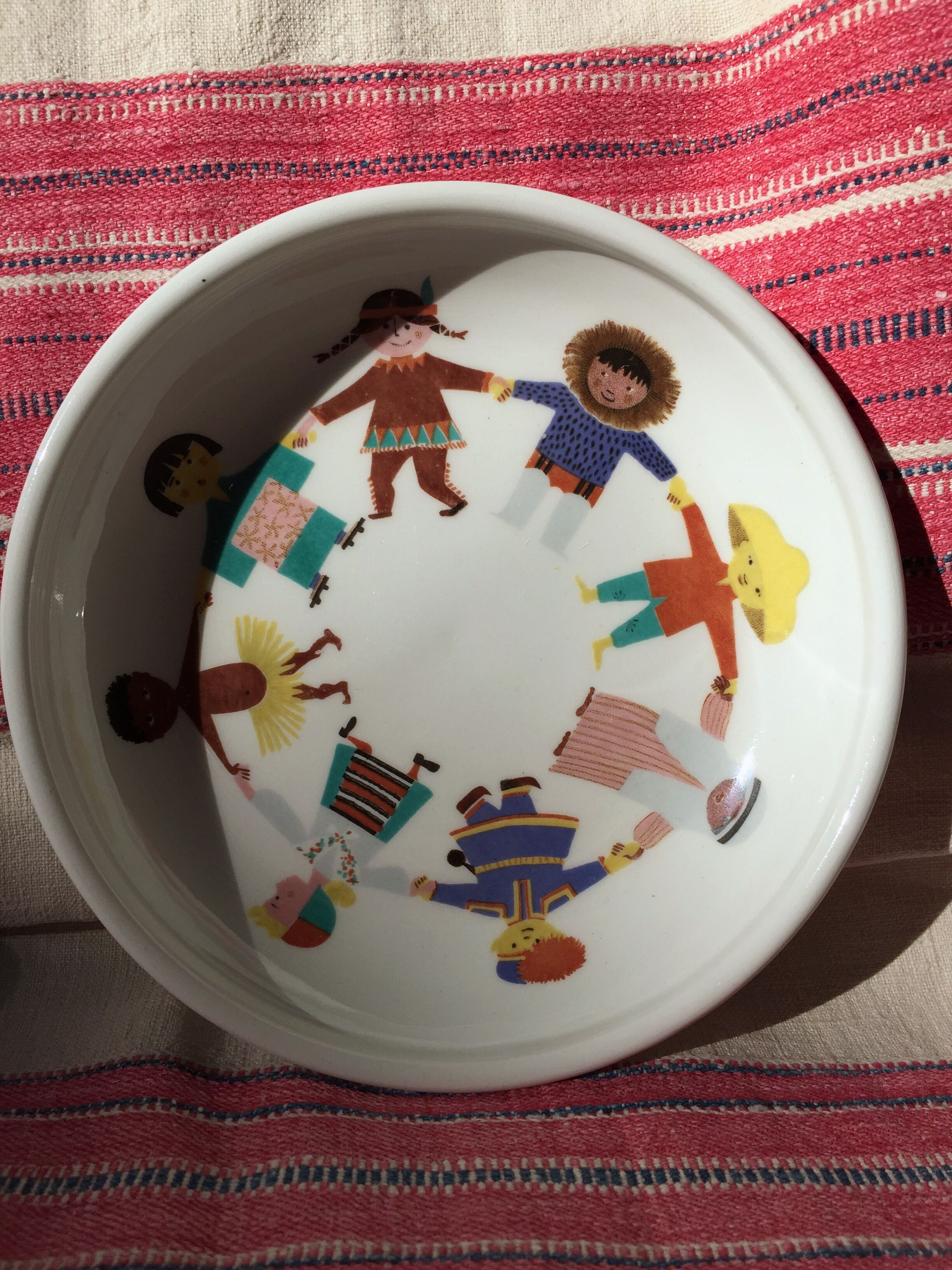 Children's dishes or birth gift Plate and bowl Utan gränser gustavsberg vintage design scan