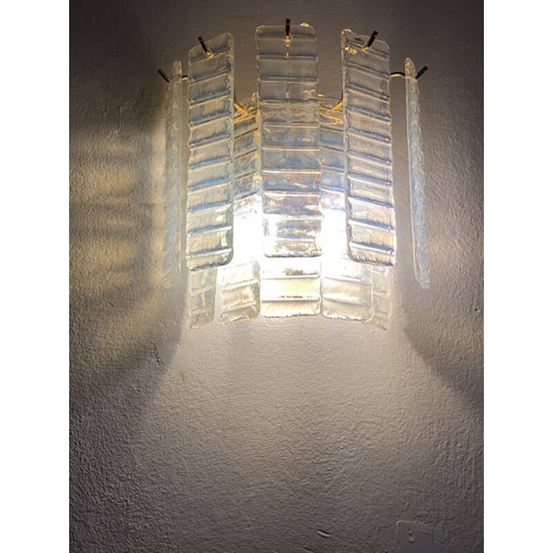 Paire d'appliques en verre de Murano, Italie