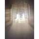 Set of Two Contemporary Opalino Strips “Listelli” Murano Glass Gold Wall Sconces